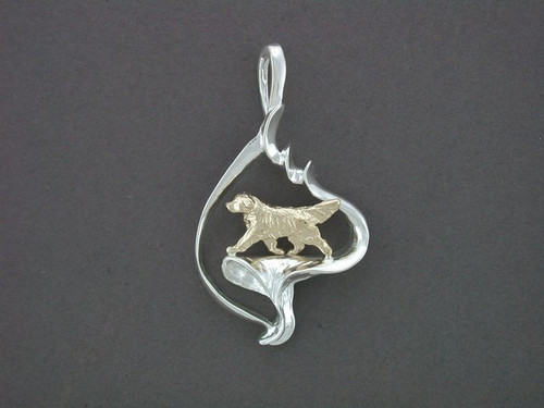 Frame Ornament With Golden Retriever Pendant