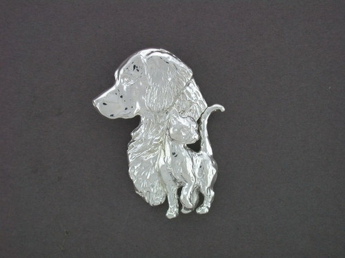 Golden Retreiver With Cat Custom Pendant