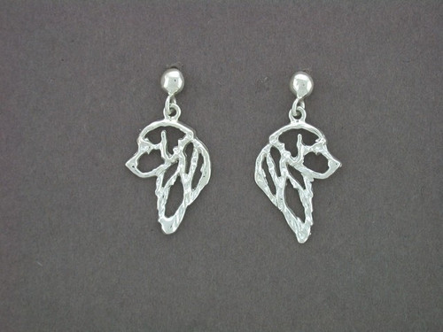 Golden Retriever Earrings Cutout Sm L R