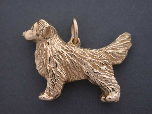 Golden Retriever Full Body Stacked Med L Pendant