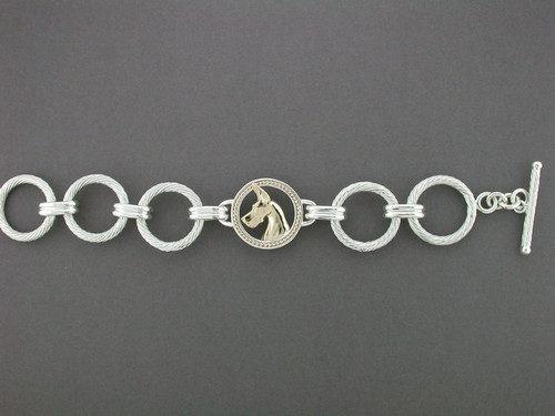 Bracelet Twisted Rope Circle With Great Dane