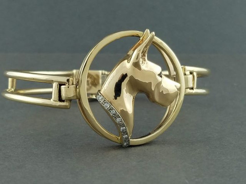 Dbl Bar Bracelet With Great Dane