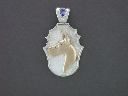 Frame Crest Shield With Great Dane Pendant