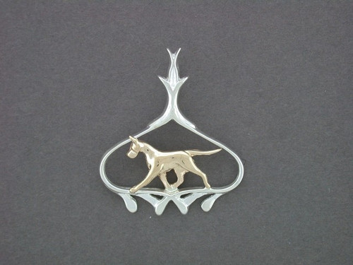 Frame Tear Oval With Great Dane Pendant