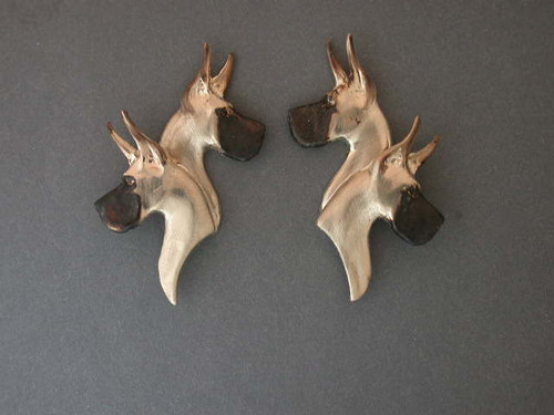 Great Dane Earrings Head L&R