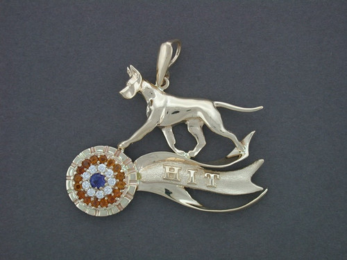 Rosette With Great Dane Pendant