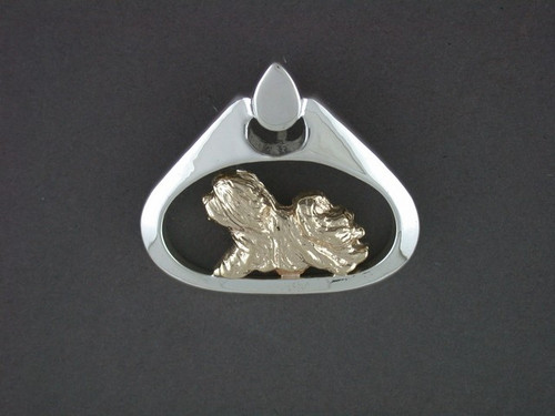 Frame Tear Drop Flat With Havanese Pendant