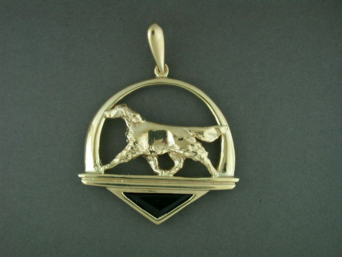 Frame Pedestal W Irish Setter Full Body Pendant