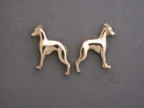 Italian Greyhound Earrings Full Body Sm L&R