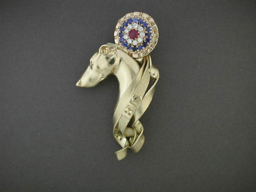Rosette With Greyhound Pendant