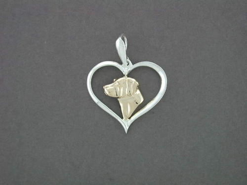 Frame Heart Thin With Labrador Pendant