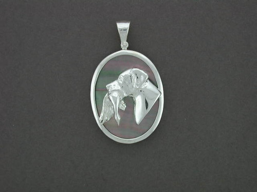 Frame Oval Bezel With Labrador Pendant