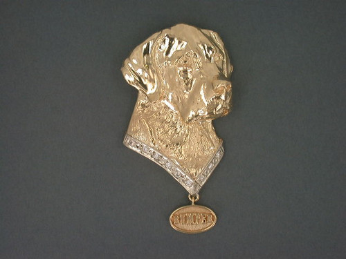 Labrador Head W Tag Pendant