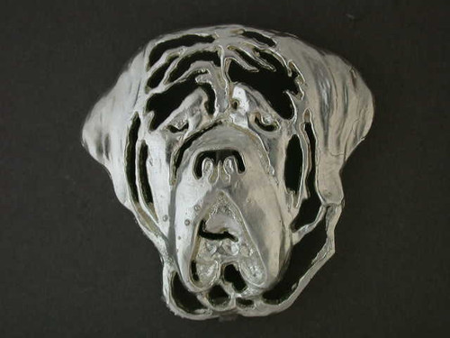 English Mastiff Head Fv Cutout Med Pendant