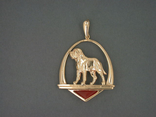 Frame Arc Triangle Pedestal W Eng Mastiff Pendant