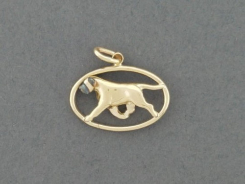 Frame Oval Wire Small With English Mastiff Pendant