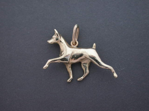 Miniature Pinscher Full Body Gating 3D Sm L Pendant