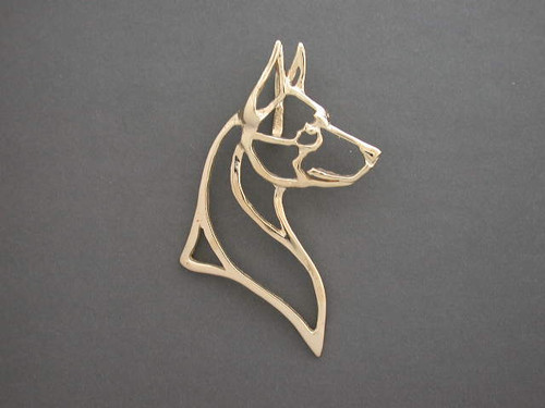 Miniature Pinscher Head Cutout Lrg R Pendant