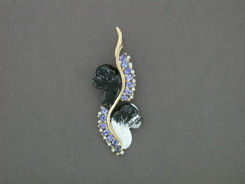 Frame Snake With Pear Stone And Newfoundland Pendant
