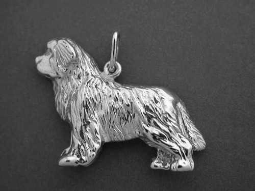 Newfoundland Full Body Stacked L Silver Pendant
