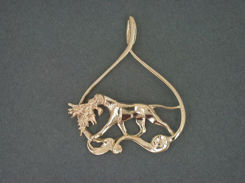 Frame Mar With English Pointer Pendant