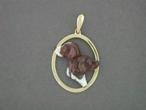 Frame Oval German Shorthair Pointer Pendant