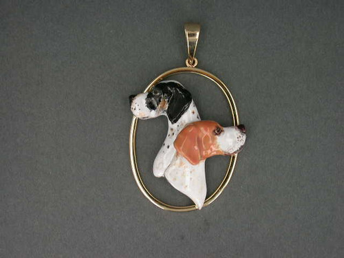 Frame Oval W Eng Pointer Dble Head Pendant