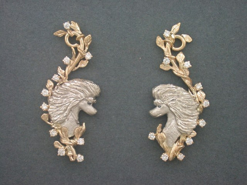 Earring Vine With Diamonds & Poodle