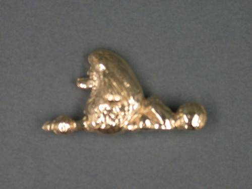 Poodle Full Body Laying L Tie Tac