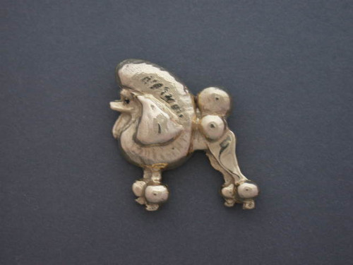 Poodle Full Body Stacked L Domed Pendant