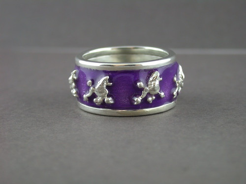 Poodle Ring With Enamel