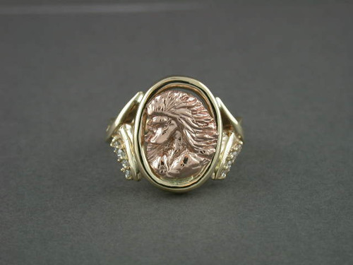 Ring Shank With Side Stones And Poodle