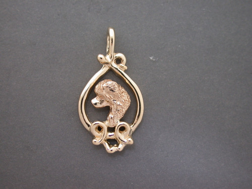 Frame Cleff Sm W Portuguese Water Dog Pendant