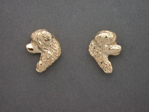 Portuguese Water Dog Earrings Head L & R