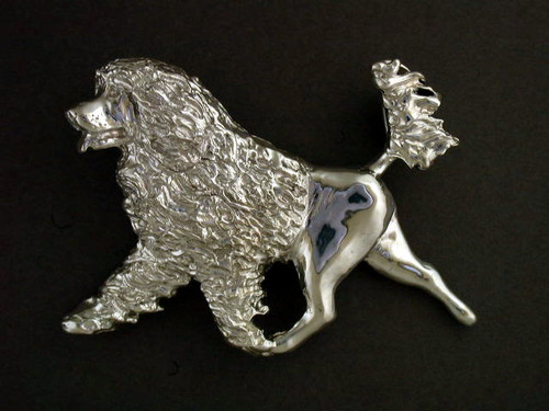Portuguese Water Dog Full Body Xlrg Silver Pendant