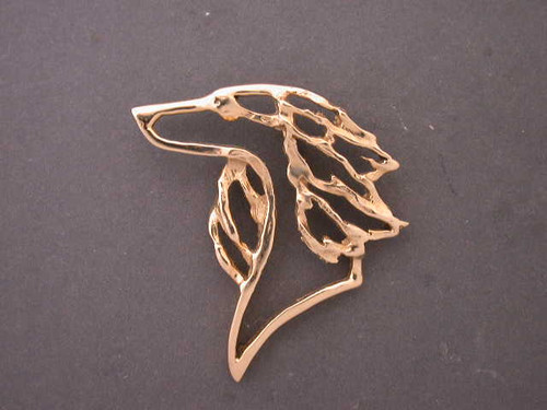 Saluki Head Cutout L Pendant