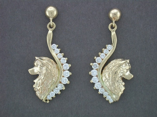 Earrings Snake Frame With Samoyed