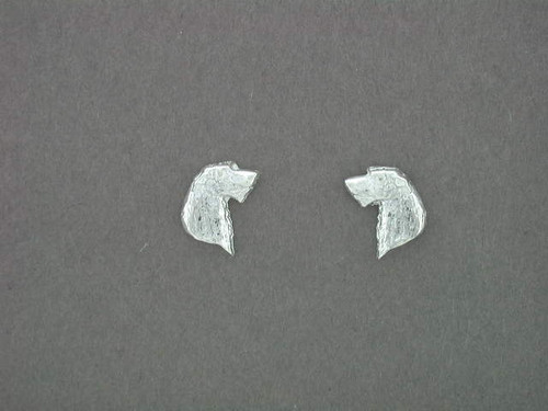 Scottish Deerhound Earrings Head L And R