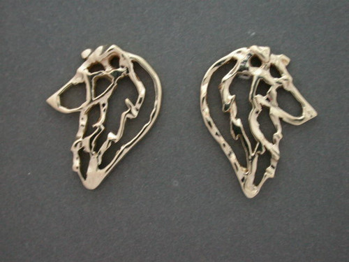 Shetland Sheepdog Earrings Head Cutout Sm L & R