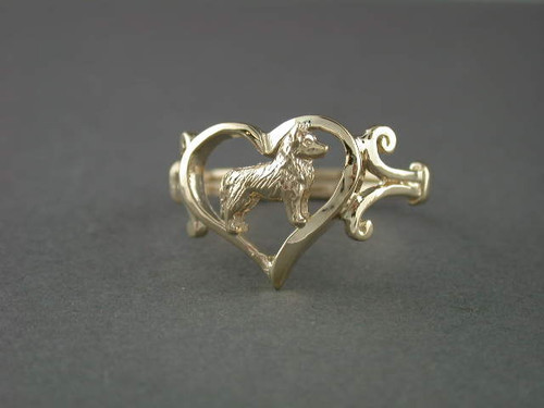 Ring Heart With Siberian Husky