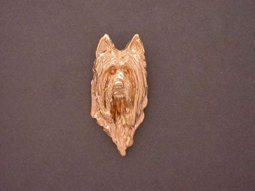 Silky Terrier Head Front View Med Pendant