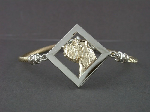 Twisted Cable Bracelet With Spinone Italiano