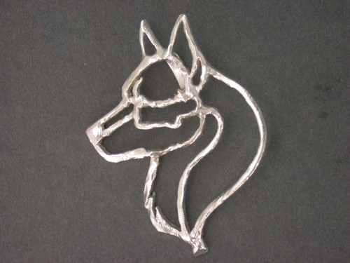 Swedish Vallhund Head Cutout L Pendant