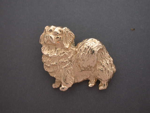 Tibetan Spaniel Full Body Stacked L Pendant