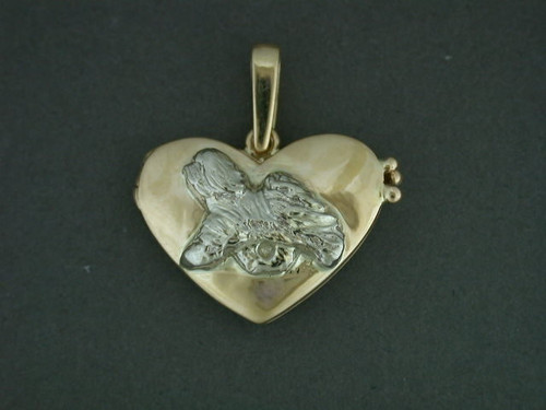 Frame Heart Locket W Tibetan Pendant