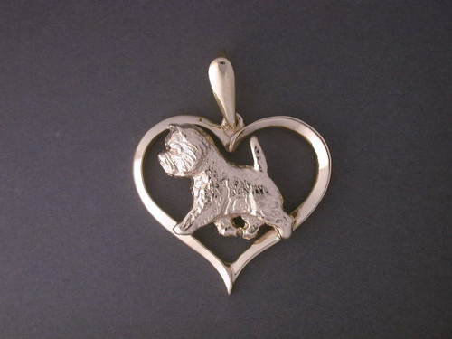 Frame Heart Thin With West Highland Terrier Pendant