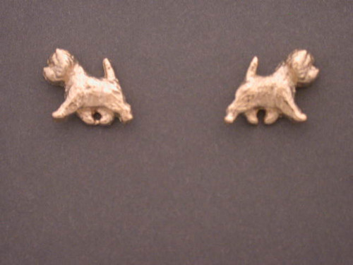 West Highland Terrier Full Body Earrings L And R