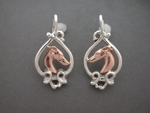 Earring Cleff  Frame Cleff With Whippet Head L & R