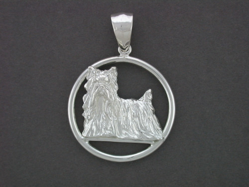 Frame Circle Thick With Yorkshire Terrier Pendant