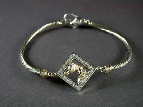 Bracelet Twisted Cable With Arabian Horse